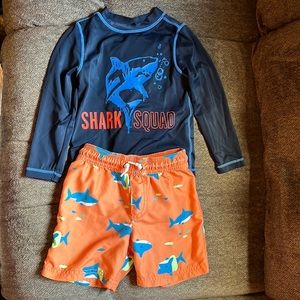 3T Carter’s shorts & Old Navy RG Swim Shirt